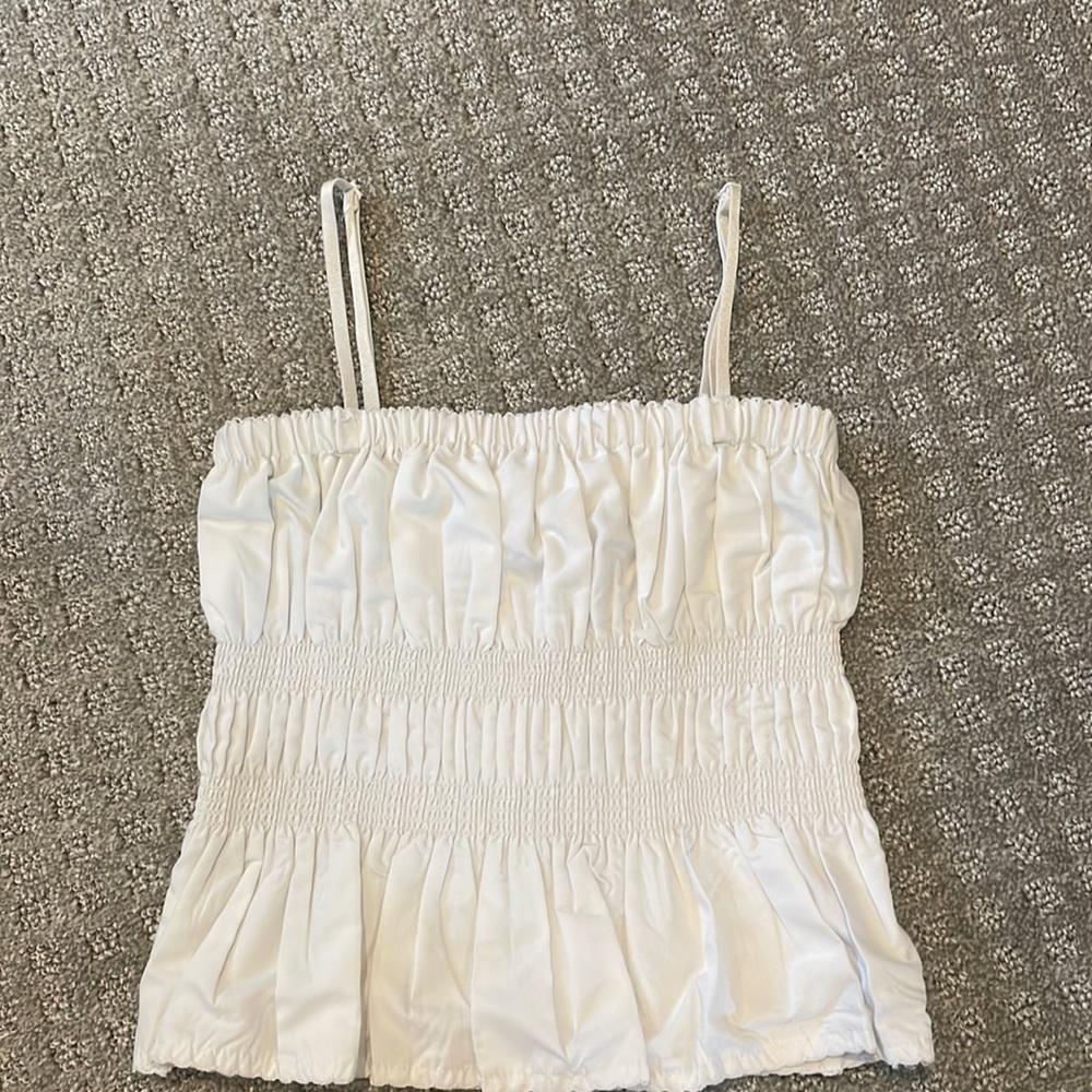 Katie J NYC White Spaghetti Strap Top
